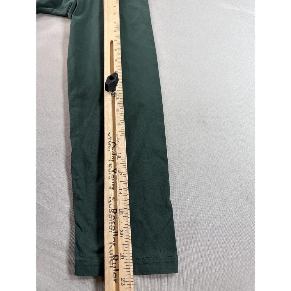 SMALLSHOW Crewneck Long Sleeve Top Womens XL Dark Green Cotton Regular Fit Slim - Picture 7 of 8